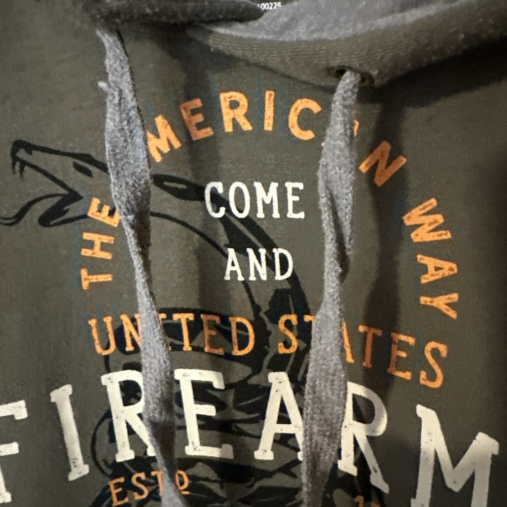 Lincoln Outfitters L Hoodie 2nd Amendment The American Way Firearms‎ 1791 Green - Picture 3 of 8